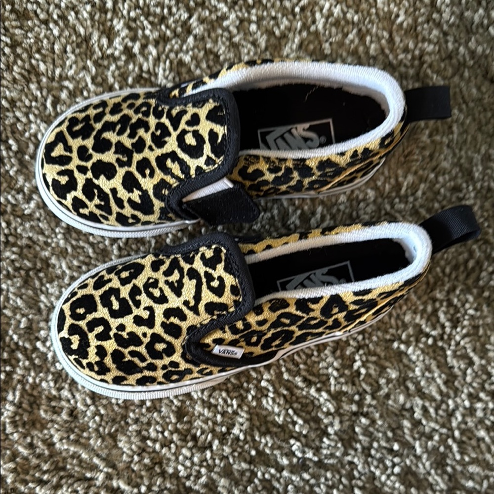 Vans Leopard Print Slip-On Sneakers